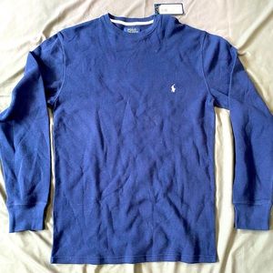 Mens Medium Navy NWT Polo Ralph Lauren Waffle Knit Sweater